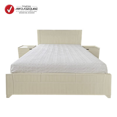 CAMA LINEAL NEHIR AL PISO 2 1/2 PLAZAS CON 2 CAJONES Y 2 VELADORES