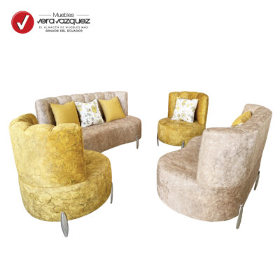 SALA PERSIA 1 TRIPLE, 1 DOBLE Y 2 POLTRONAS CON 7 COJINES