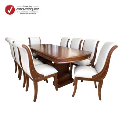 COMEDOR LEIKA TAPIZADO 8 SILLAS