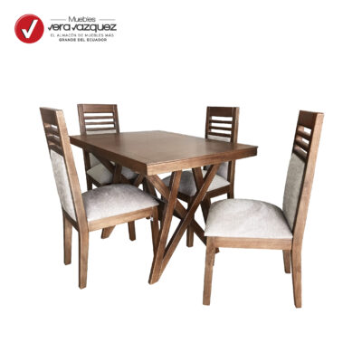 COMEDOR RECTANGULAR ESTONIA 4 SILLAS
