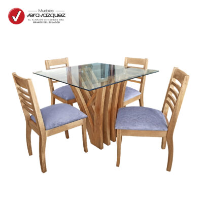 COMEDOR MILÁN CUADRADO 4 SILLAS