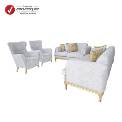 SALA ZAIDA 1 TRIPLE 1 DOBLE DOS POLTRONAS 7 COJINES