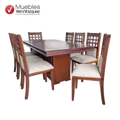 COMEDOR AUSTRIA TAPIZADO 8 SILLAS