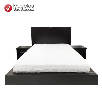 CAMA DINASTIA LINEAL FLOTANTE 2 PLZ CON 2 VELADORES CON RIEL TELESCÓPICA