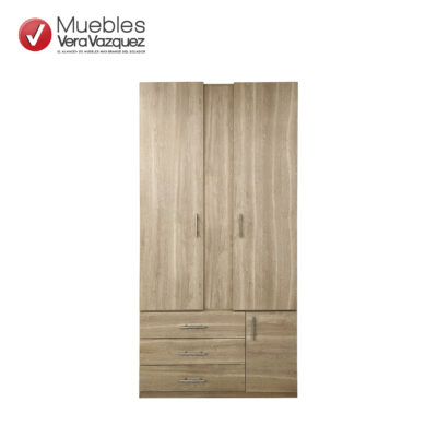 CLOSET SOLTERÓN CON 3 PUERTAS Y 3 GAVETAS