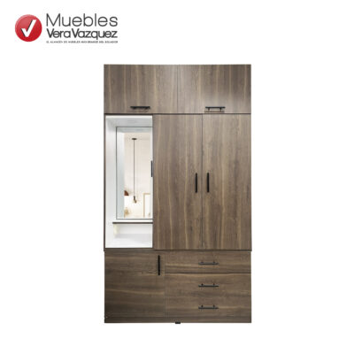 CLOSET TOTAL PEQUEÑO 5 PUERTAS 3 GAVETAS CON TOCADOR Y 1 LUZ LED