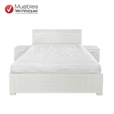 CAMA VICTORIA EC 2 1/2 PLZ CON 2 VELADORES