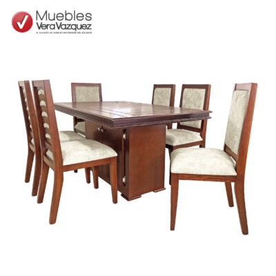 COMEDOR IRINA TAPIZADO 6 SILLAS