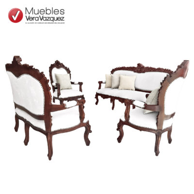 SALA VICTORIAN BAROCO 1 TRIPLE, 1 DOBLE, 2 INDIVIDUALES CON 7 COJINES