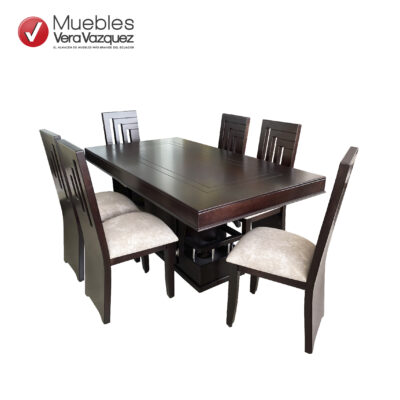 COMEDOR ELIF 6 SILLAS BASE 2 PUERTAS CON BAR
