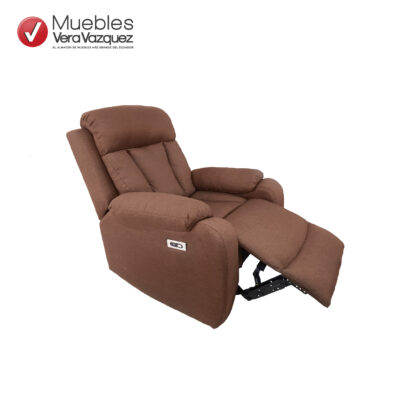 RECLINABLE ELÉCTRICO DOHA PUERTO USB LINO CAFÉ