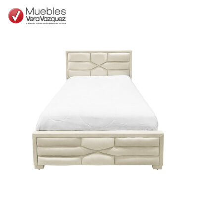 CAMA DOMINOS TAPIZADA 2 PLZ SIN VELADORES