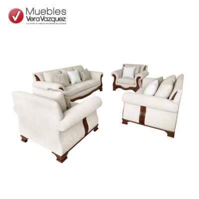 SALA DAMASCO 1 TRIPLE 1 DOBLE 2 INDIVIDUALES CON 7 COJINES