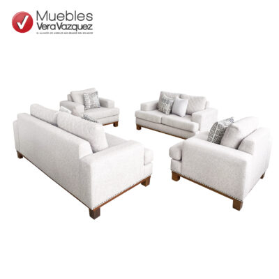 SALA EMIL CON 1 TRIPLE, 1 DOBLE, 2 INDIVIDUALES Y 7 COJINES