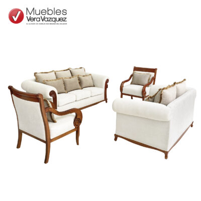 SALA ESCOCIA 1 TRIPLE 1 DOBLE 2 POLTRONAS CON 12 COJINES