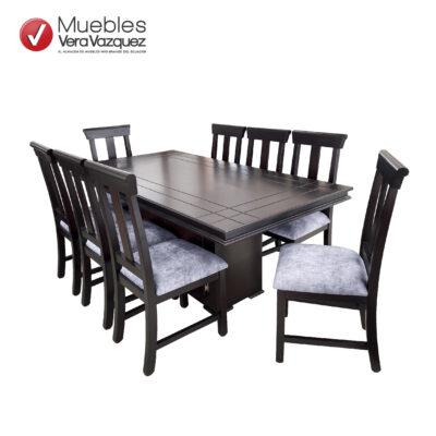 COMEDOR ZAMBIA 6 SILLAS TAPIZADAS