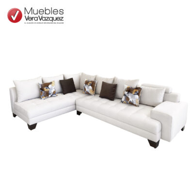 SALA MAJESTIC EN L CON 7 COJINES GD Y 5 COJINES PQ