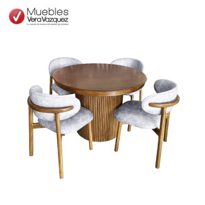 COMEDOR MÁLAGA 4 SILLAS TAPIZADAS