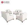 Sala color beige claro con triple, doble y dos individuales, incluye 7 cojines decorativos