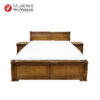 Cama clásica de 3 plazas con dos veladores, fabricada en madera de laurel negro del Oriente